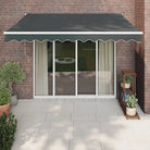 Uitschuifbare luifel van gepoedercoat aluminium voor terras en tuin - Antraciet / 3 x 2.5 m / 1 - Zonwering