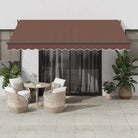 Uitschuifbare luifel van gepoedercoat aluminium voor terras en tuin - Bruin / 400 x 300 cm / 1 - Zonwering