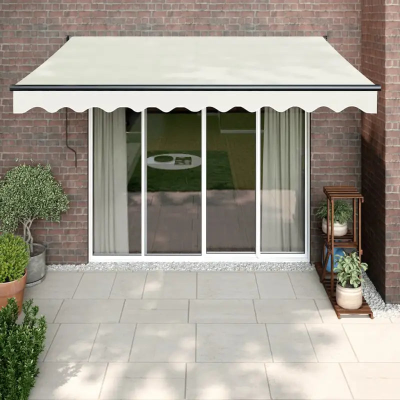 Uitschuifbare luifel van gepoedercoat aluminium voor terras en tuin - Crème / 3.5 x 2.5 m / 1 - Zonwering