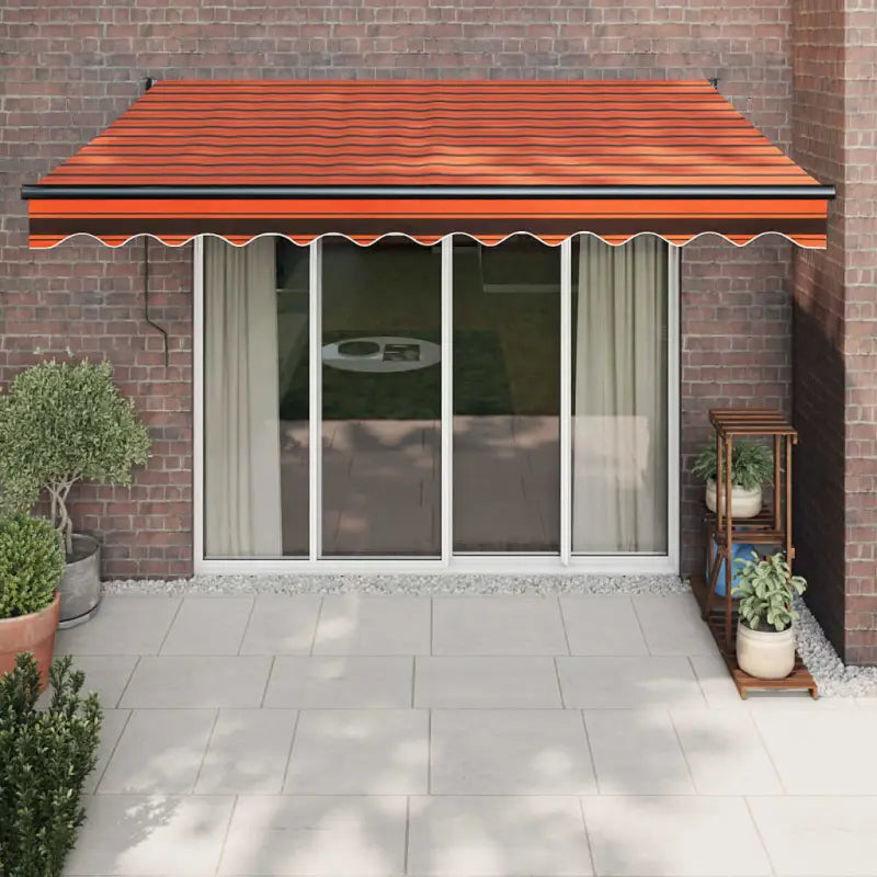 Uitschuifbare luifel van gepoedercoat aluminium voor terras en tuin - Oranje / 3 x 2.5 m / 1 - Zonwering