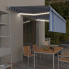 Uitschuifbare Luifel voor Koelere Buitenruimtes - Blauw en wit / 5 x 3 m / 1 - Zonwering
