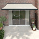 Uittrekbare luifel in gepoedercoat aluminium voor je terras - Crèmekleurig (zwart frame) / 3 x 2.5 m / 1 - Zonwering