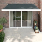 Uittrekbare luifel in gepoedercoat aluminium voor je terras - Antracietkleurig (wit frame) / 3 x 2.5 m / 1 - Zonwering
