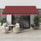 Uittrekbare luifel in gepoedercoat aluminium voor je terras - Bordeauxrood / 400 x 300 cm / 1 - Zonwering