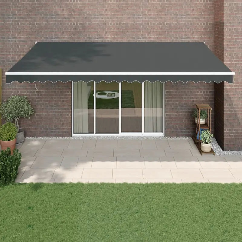 Uittrekbare luifel in gepoedercoat aluminium voor je terras - Antraciet / 5 x 3 m / 1 - Zonwering