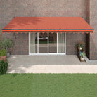 Uittrekbare luifel in gepoedercoat aluminium voor je terras - Oranje / 5 x 3 m / 1 - Zonwering