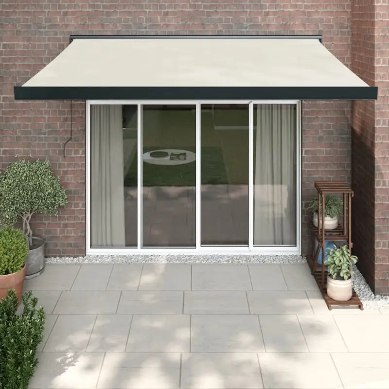 Uittrekbare luifel van gepoedercoat aluminium voor terrasplezier - 1 / Crème / 300 x 250 cm - Zonwering