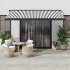 Uittrekbare luifel van gepoedercoat aluminium voor terrasplezier - 1 / Antraciet en zwart / 450 x 300 cm - Zonwering