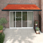 Uittrekbare luifel van gepoedercoat aluminium voor terrasplezier - 1 / Oranje en zwart / 300 x 250 cm - Zonwering
