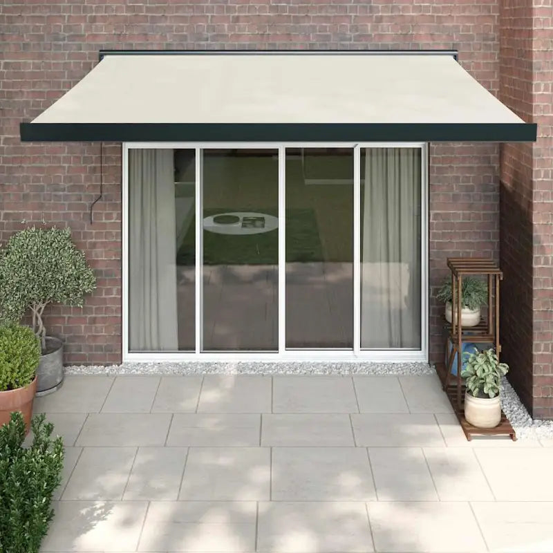 Uittrekbare luifel van gepoedercoat aluminium voor terrasplezier - 1 / Crème / 350 x 250 cm - Zonwering
