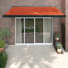 Uittrekbare luifel van gepoedercoat aluminium voor terrasplezier - 1 / Oranje en zwart / 350 x 250 cm - Zonwering