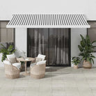 Uittrekbare luifel van gepoedercoat aluminium voor terrasplezier - 1 / wit en antracietkleurig / 400 x 300 cm