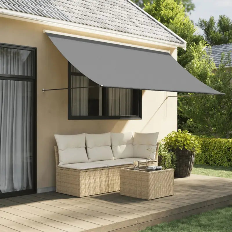 Uittrekbare luifel voor comfortabel genieten op je terras - Antraciet / 300 x 150 cm / 1 - Zonwering