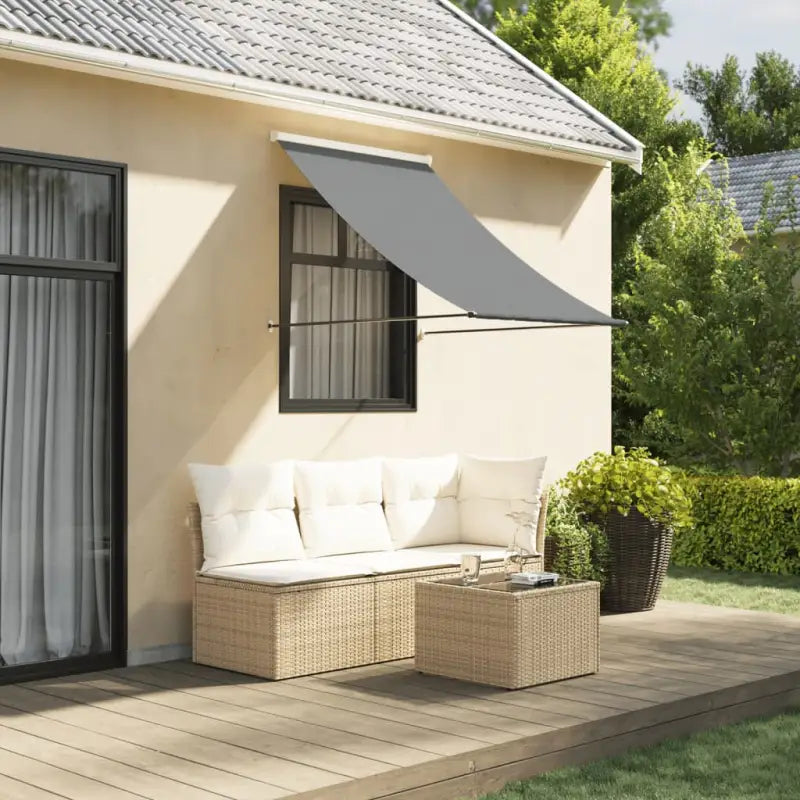 Uittrekbare luifel voor comfortabel genieten op je terras - Antraciet / 100 x 150 cm / 1 - Zonwering