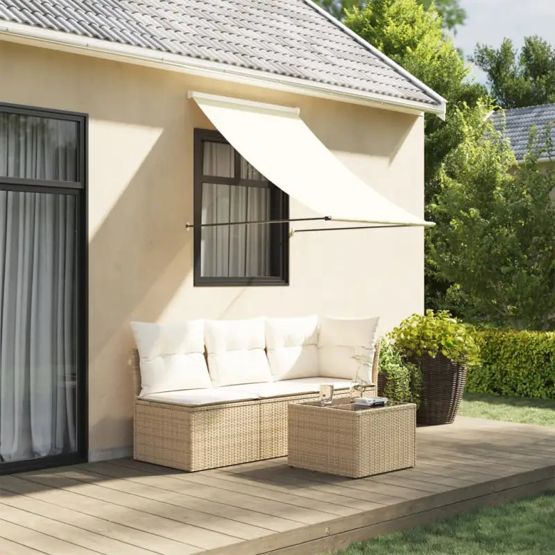 Uittrekbare luifel voor comfortabel genieten op je terras - Crème / 100 x 150 cm / 1 - Zonwering