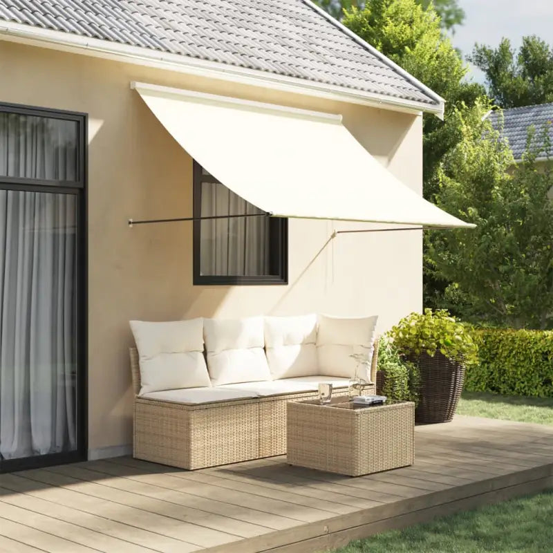 Uittrekbare luifel voor comfortabel genieten op je terras - Crème / 250 x 150 cm / 1 - Zonwering