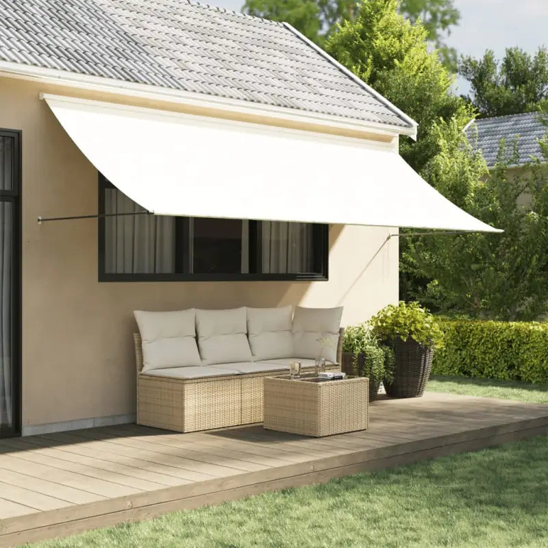 Uittrekbare luifel voor comfortabel genieten op je terras - Crème / 400 x 150 cm / 1 - Zonwering