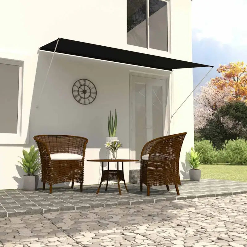 Uittrekbare zonwering met stalen frame voor terras en raam - Antraciet / 300 x 150 cm / 1 - Zonwering