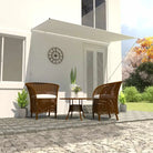 Uittrekbare zonwering met stalen frame voor terras en raam - Crème / 350 x 150 cm / 1 - Zonwering