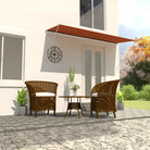 Uittrekbare zonwering met stalen frame voor terras en raam - Oranje en bruin / 350 x 150 cm / 1 - Zonwering