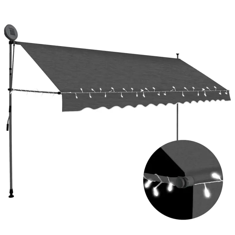 Uittrekbare zonwering voor raam terras en tuin - Antraciet / 1 / 400 cm - Zonwering