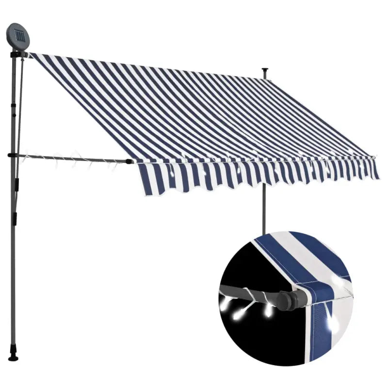 Uittrekbare zonwering voor raam terras en tuin - Blauw / 1 / 300 cm - Zonwering