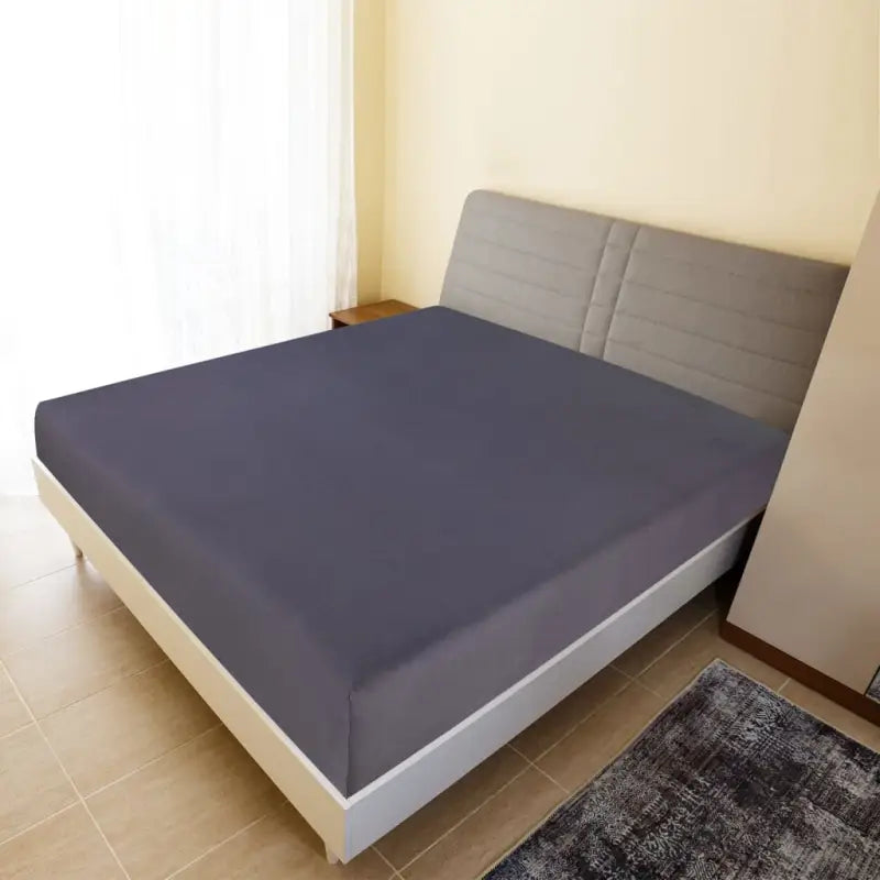 Ultrazacht katoenen hoeslaken voor comfortabel slapen - Antraciet / 160 x 200 cm / 2 - Hoeslakens