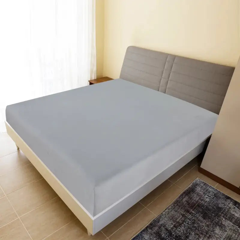 Ultrazacht katoenen hoeslaken voor comfortabel slapen - Grijs / 140 x 200 cm / 2 - Hoeslakens