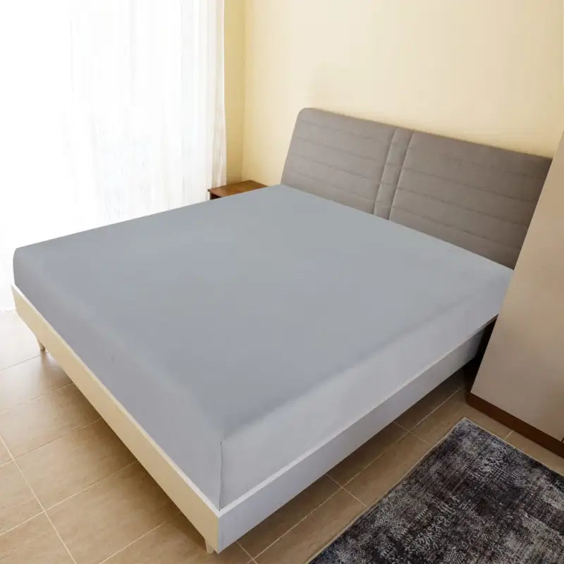 Ultrazacht katoenen hoeslaken voor comfortabel slapen - Grijs / 180 x 200 cm / 1 - Hoeslakens