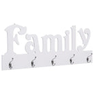 Unieke wandkapstok met koperhaken en Family uitsparing - Wit (family) / 1 - Kapstokken