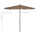 Uv-beschermende parasol met anti-vervagend polyester - Parasols en zonneschermen
