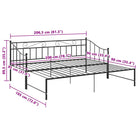 Veelzijdige bedbank met afmetingen bed voor zit- en slaapplaats - Zwart - Bedden & bedframes