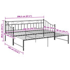 Veelzijdige bedbank met afmetingen bed voor zit- en slaapplaats - Zwart - Bedden & bedframes