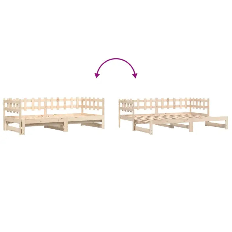 Veelzijdige slaapbank van massief grenenhout met diverse afmetingen - Bedden & bedframes
