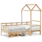 Veelzijdige slaapbank van massief grenenhout met open zijdeur - Bedden & bedframes