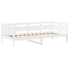 Veelzijdige slaapbank van massief grenenhout met open zijdeur in wit - Bedden & bedframes