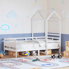 Veelzijdige slaapbank van massief grenenhout met open zijdeur in wit - Wit / 90 x 190 cm - Bedden & bedframes