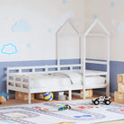 Veelzijdige slaapbank van massief grenenhout met open zijdeur - Wit / 90 x 190 cm - Bedden & bedframes