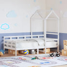 Veelzijdige slaapbank van massief grenenhout met open zijdeur - Wit / 80 x 200 cm - Bedden & bedframes