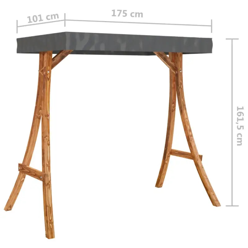 Verandaschommel Accessoires met plat dak en massief gebogen hout - Accessoires voor verandaschommels