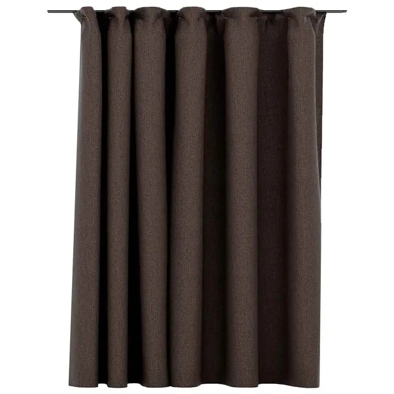 Verduisterende linnen-look gordijnen met metalen haken voor elk interieur - Gordijnen & vitrages