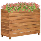 Verhoogd meubelstuk uniek met gerecycled teakhout en stalen rek - 100 x 40 x 72 cm / 1 - Bloempotten & plantenbakken