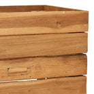 Verhoogd meubelstuk uniek met gerecycled teakhout en stalen rek - Bloempotten & plantenbakken