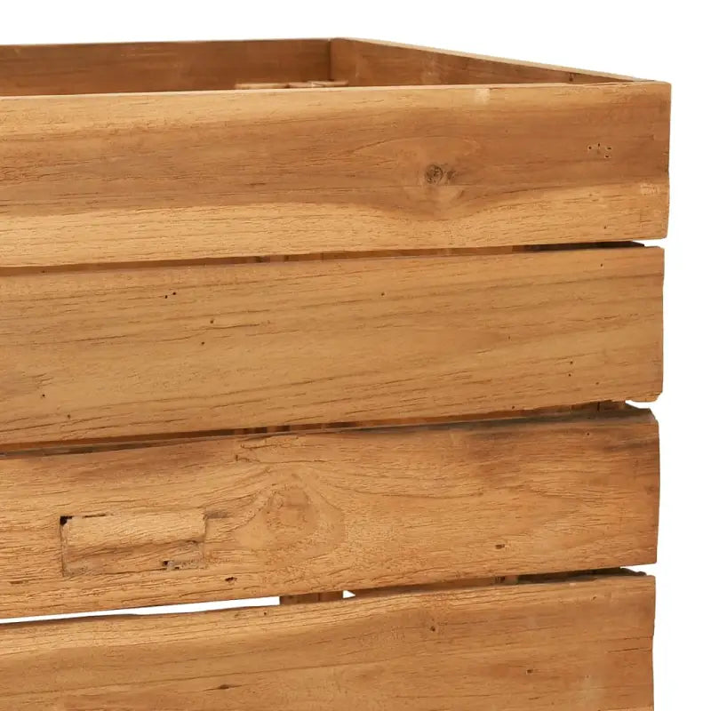 Verhoogd meubelstuk uniek met gerecycled teakhout en stalen rek - Bloempotten & plantenbakken