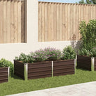 Verhoogde gegalvaniseerd staal plantenbak voor tuin en balkon decoratie - Bruin / 160 x 80 x 45 cm / 1 - Bloempotten &