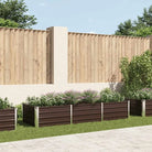 Verhoogde gegalvaniseerd staal plantenbak voor tuin en balkon decoratie - Bruin / 240 x 80 x 45 cm / 1 - Bloempotten &