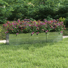 Verhoogde gegalvaniseerd stalen plantenbak voor tuin en balkon decoratie - 240 x 40 x 45 cm / 1 - Bloempotten &