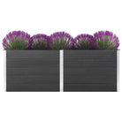 Verhoogde Houten Kunststof Compost plantenbak voor Buiten Tuin - Grijs / 250 x 100 x 91 cm / 1 - Bloempotten &