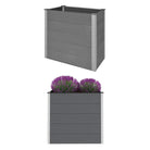 Verhoogde Houten Kunststof Compost plantenbak voor Buiten Tuin - Grijs / 100 x 50 x 91 cm / 1 - Bloempotten &