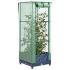 Verhoogde plantenbak met kasdek voor extra groeiruimte - Blauwgrijs / 40 x 40 x 123 cm / 1 - Bloempotten & plantenbakken
